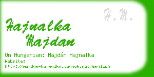 hajnalka majdan business card