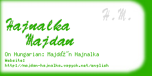 hajnalka majdan business card